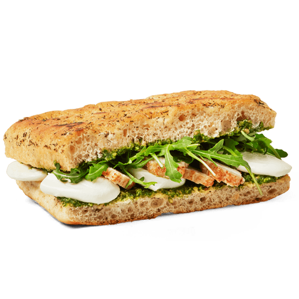 Focaccia Chicken, Mozzarella & Pesto
